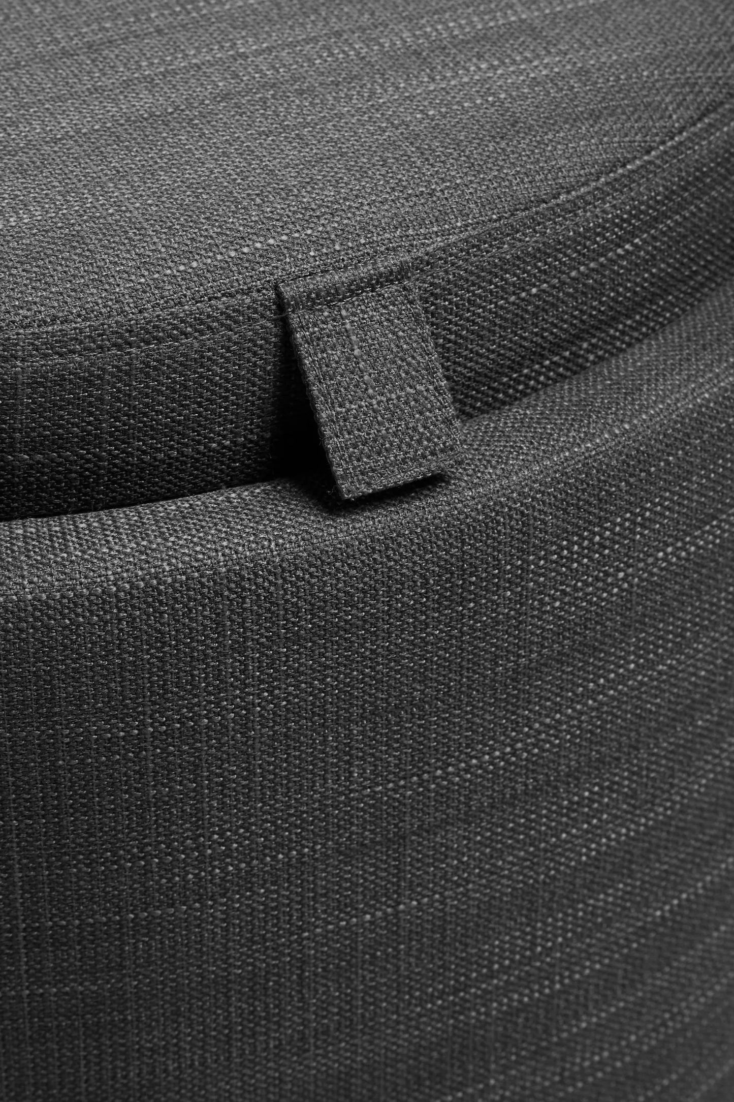 Ashtin Storage Footstool - Texture Charcoal Grey