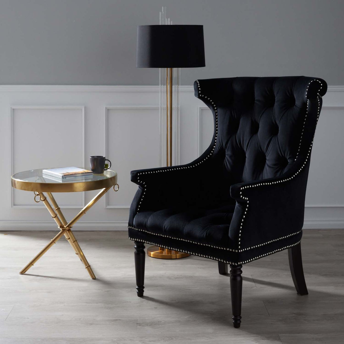 Drako Tufted Wing Chair for Living Room