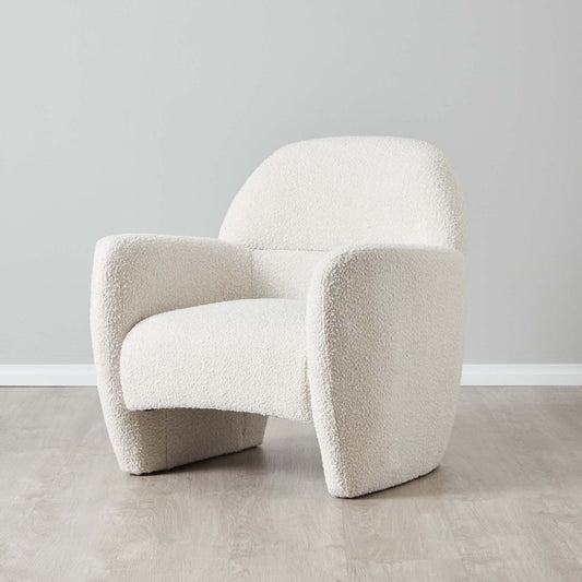 Alfa Cream Boucle Arm Chair