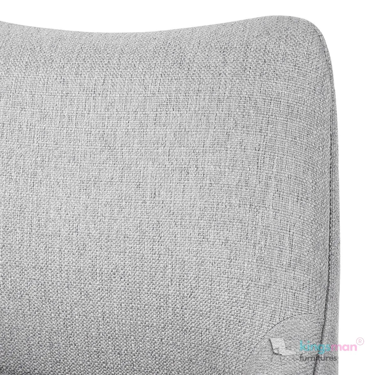 Twisted Modern Swivel Dining Chair - Grey Upholstered with Brushed Stainless Steel Base Kingsman Furnitures