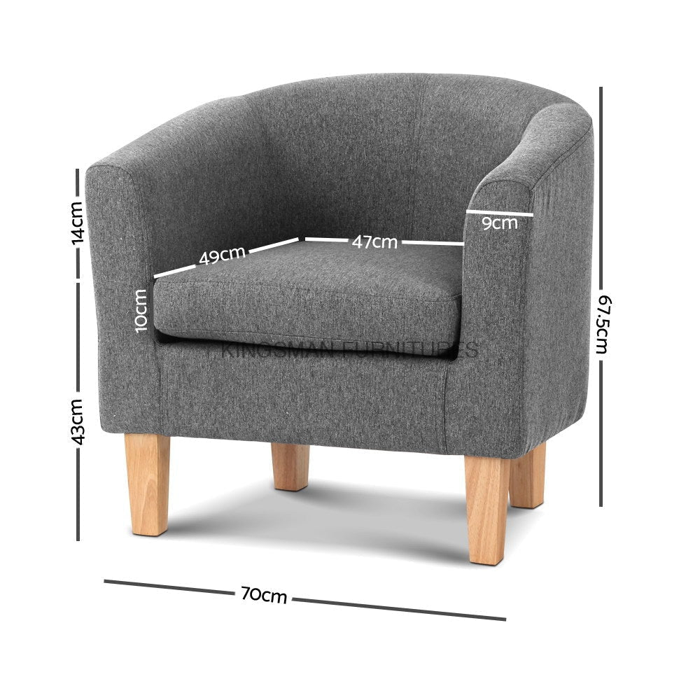 Abby Armchair - Grey Accent Chair