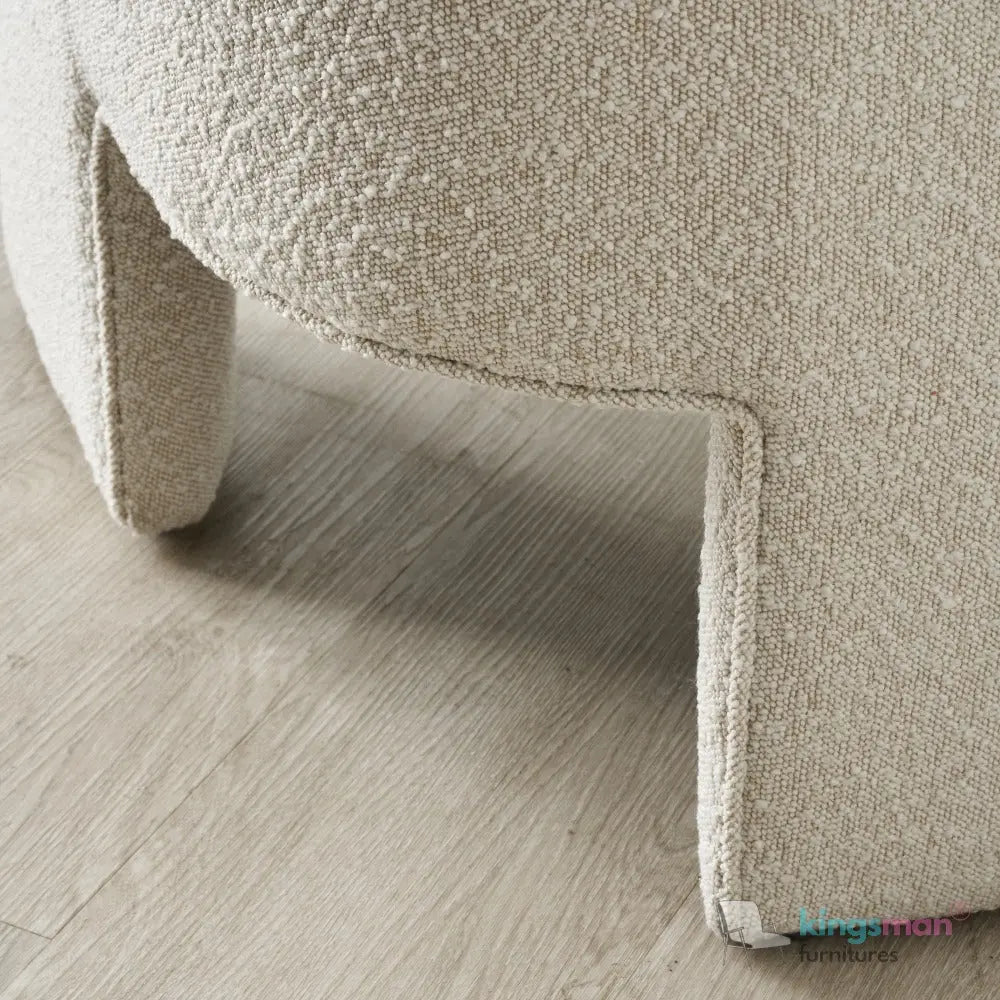 Asther Cream Bouclé Armchair – Contemporary Design with Plush Comfort and Elegant Texture - Kingsman Furnitures