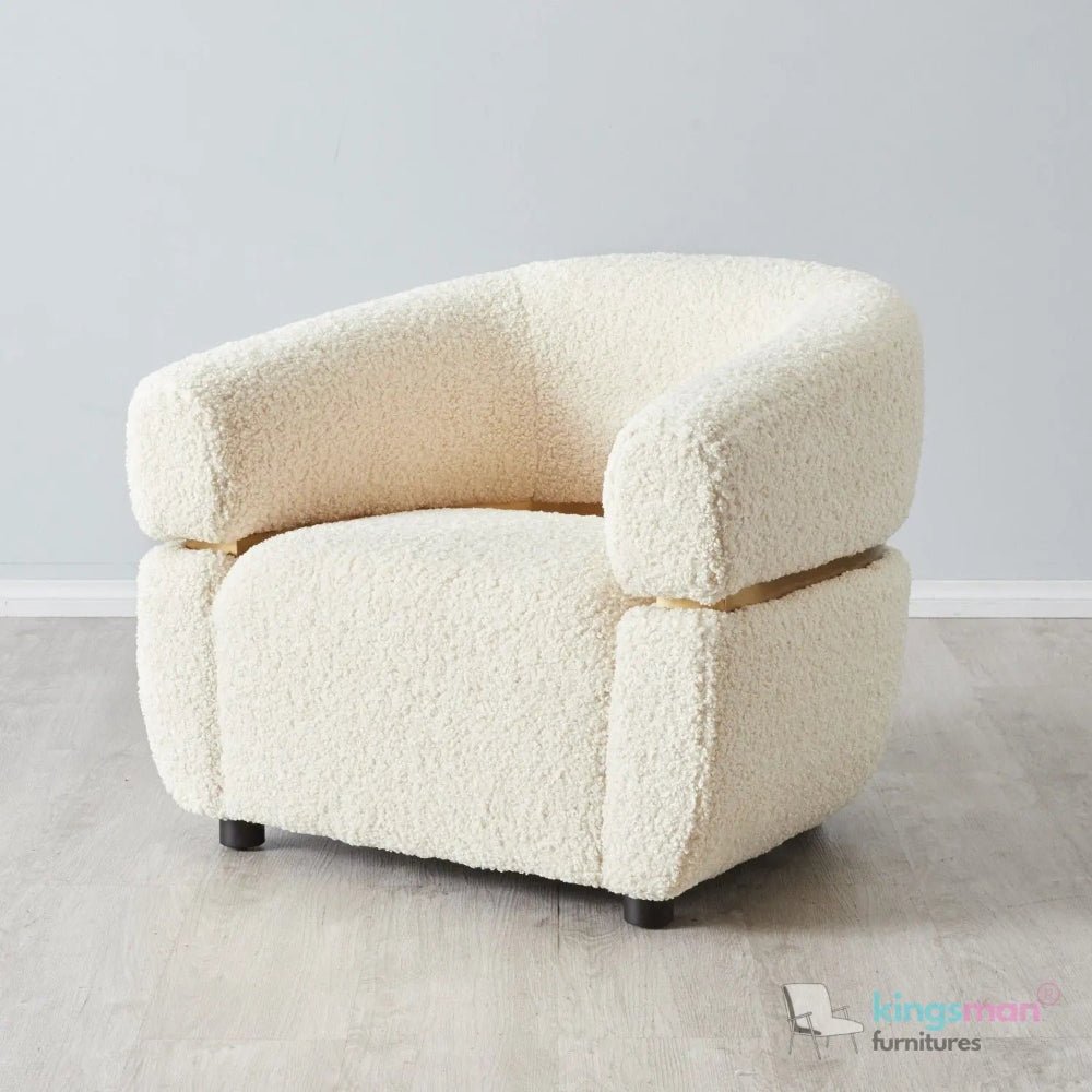 Krillin Shearling Tub Arm Chair - Stylish & Comfortable - Kingsman Furnitures