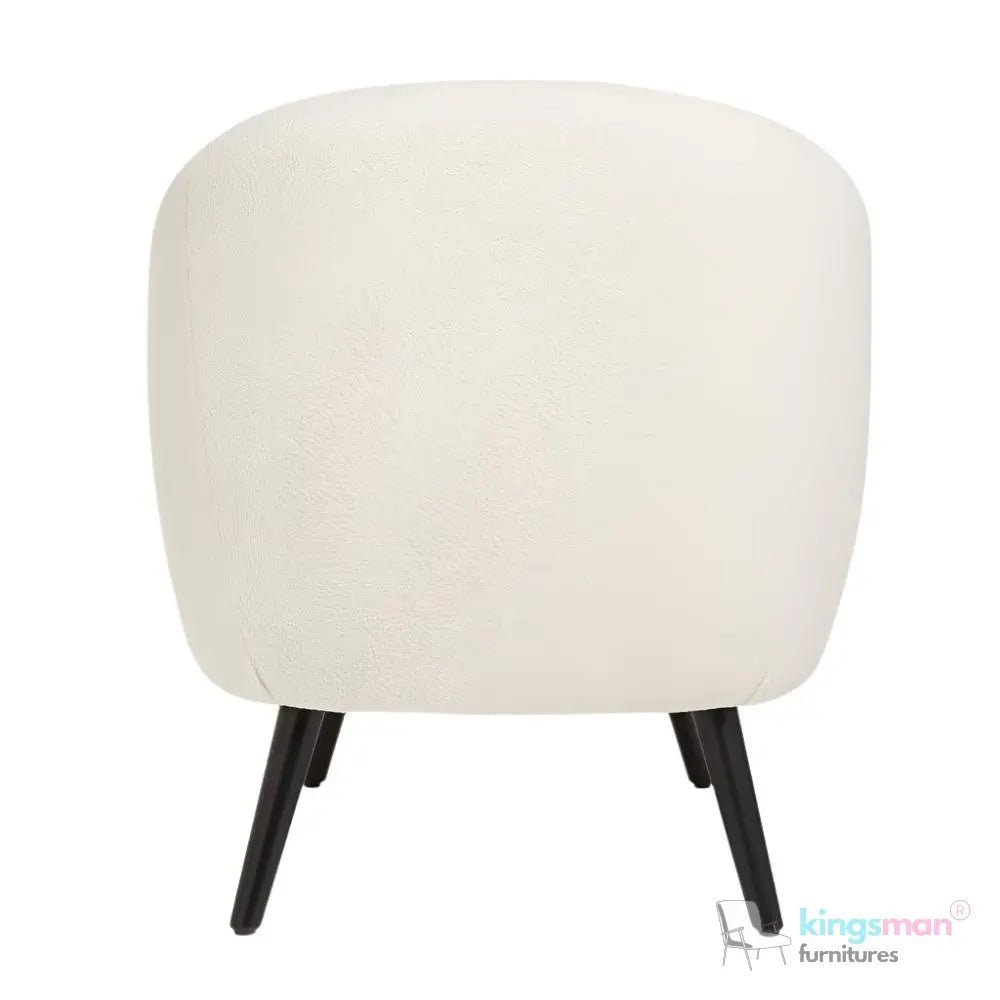 Mylo Curved Boucle Accent Chair | Elegant & Stylish - Kingsman Furnitures