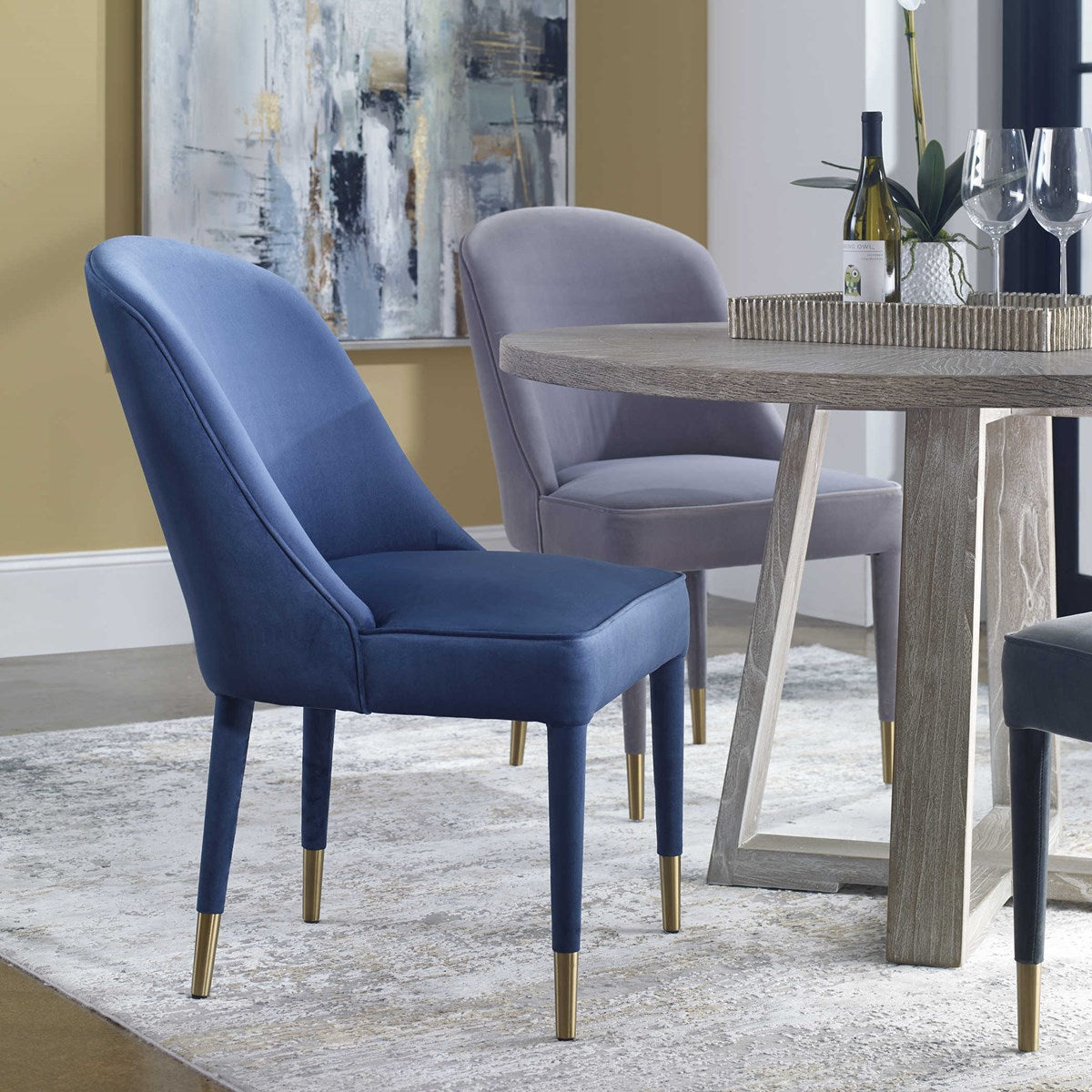Brie Armless Modern Dining Chair - Set of 2
