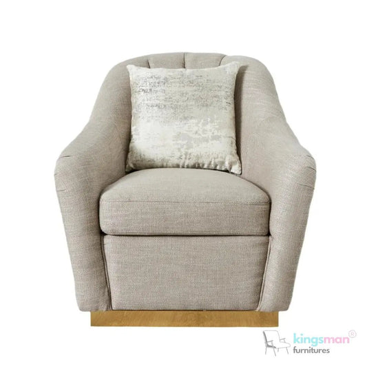 Sherpa Woven Fabric Occasional Arm Chair – Stylish Comfort - Kingsman Furnitures