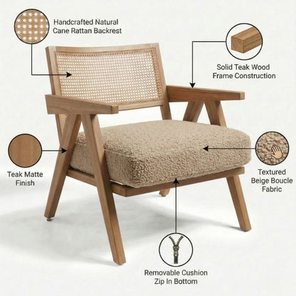 Abel Rattan Accent Arm Chair