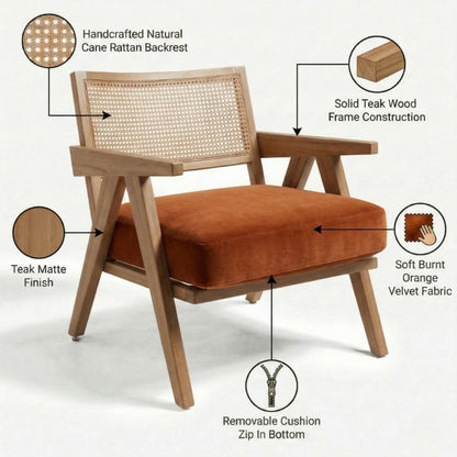 Abel Rattan Accent Arm Chair