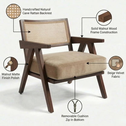 Abel Rattan Accent Arm Chair