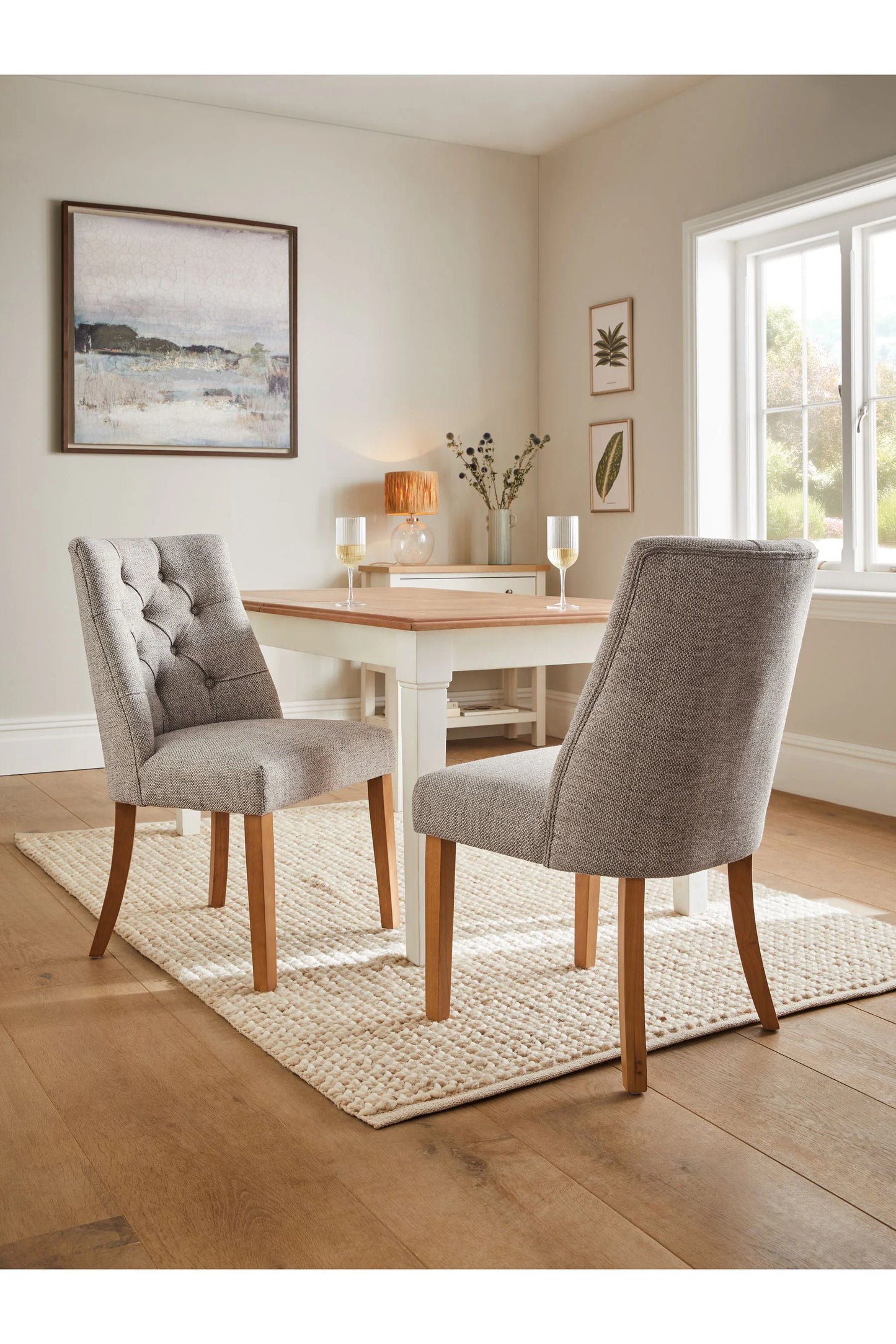 Wolton Luxe Dove Grey Dining Chairs - Set of 2