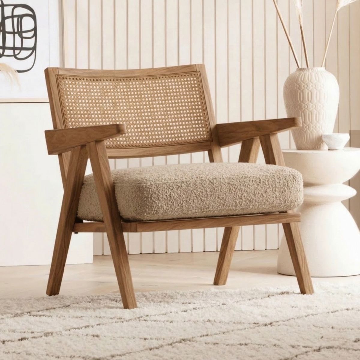 Abel Rattan Accent Arm Chair