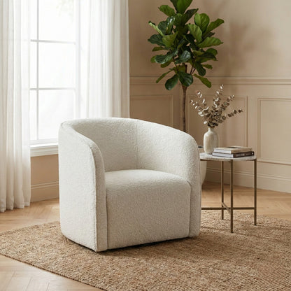 Andy Cream Bouclé Arm Chair