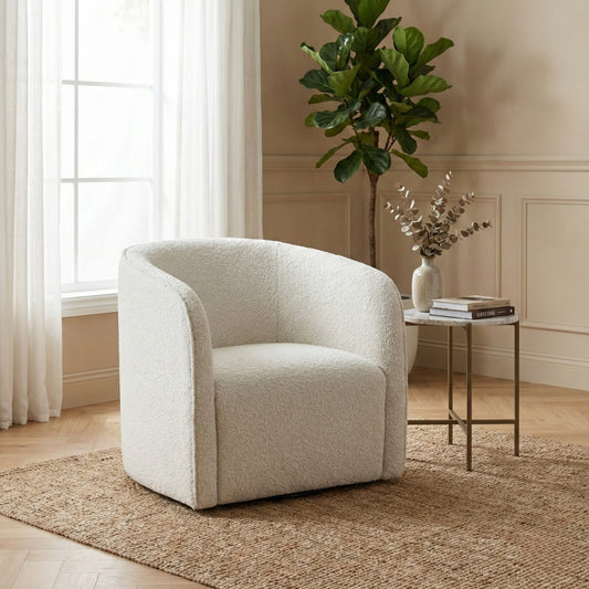 Andy Cream Bouclé Arm Chair