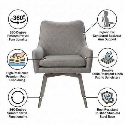 Twisted Swivel Accent Chair