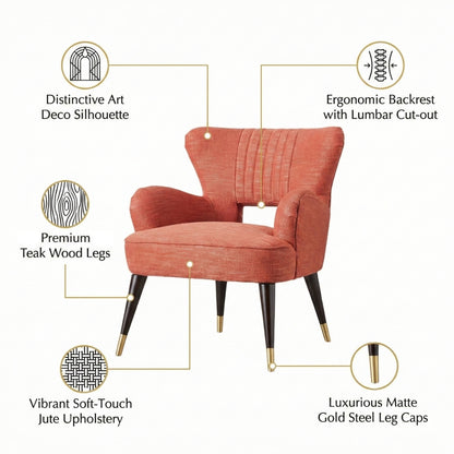 Soleil Art Deco Accent Chair