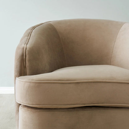 Beige sofa with a neutral background