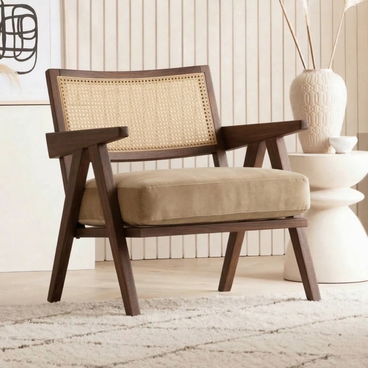 Abel Rattan Accent Arm Chair