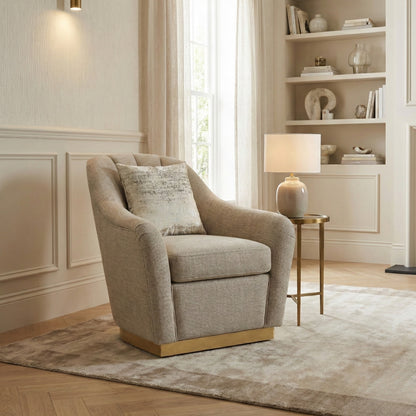 Sherpa Woven Fabric Arm Chair