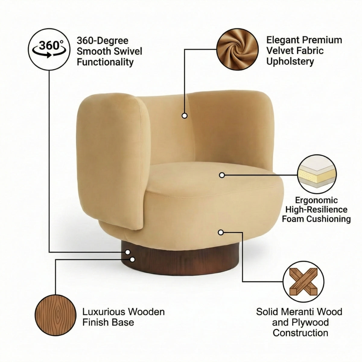 Nova Swivel Accent Chair