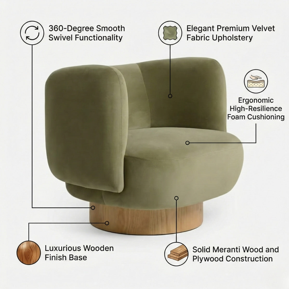 Nova Swivel Accent Chair