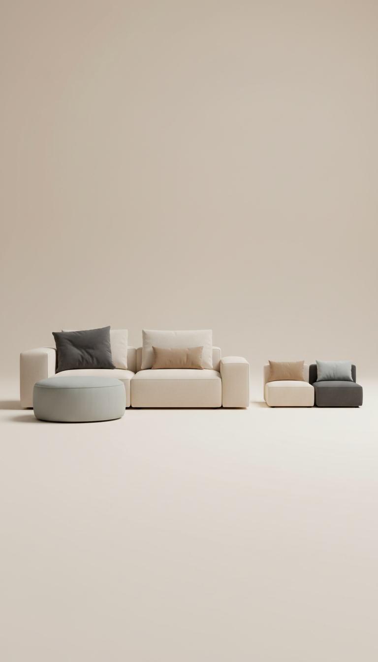 Modular sofa with high-density foam