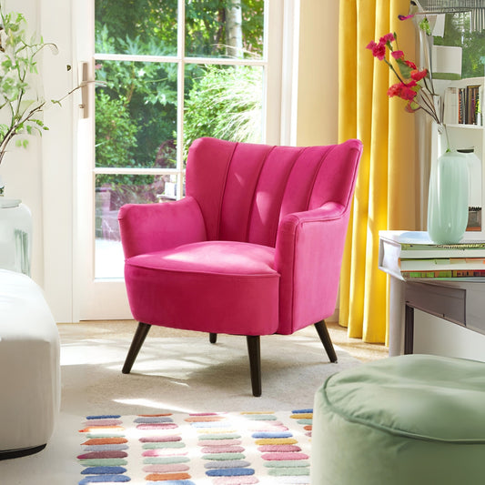 Rosie Arm chair Pink Velvet Chair