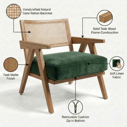 Abel Rattan Accent Arm Chair