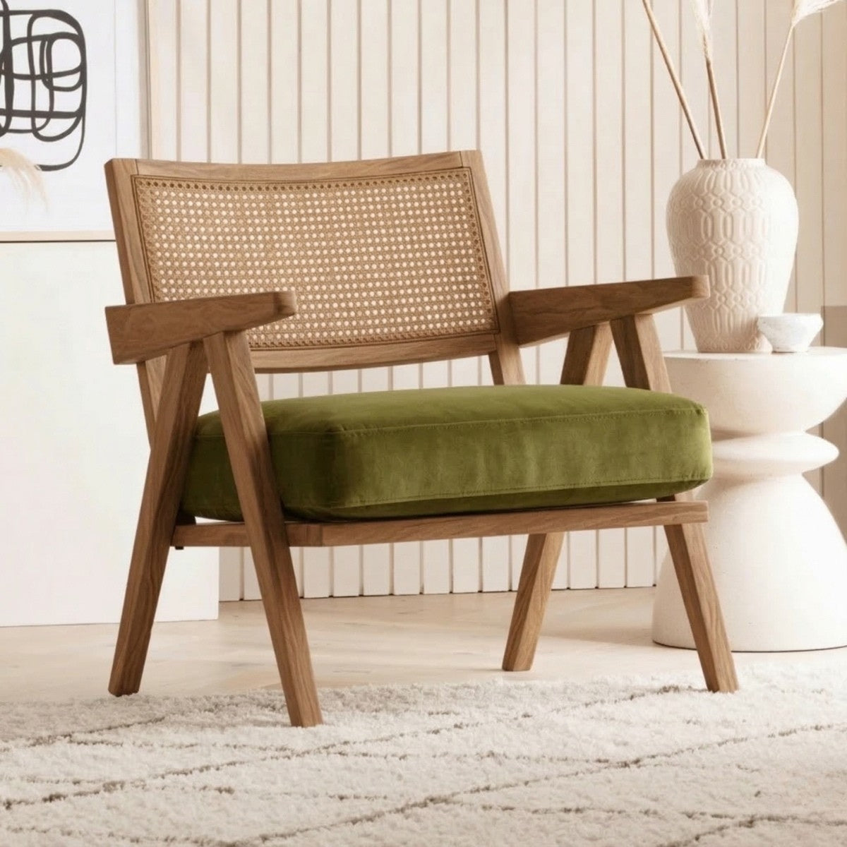 Abel Rattan Accent Arm Chair