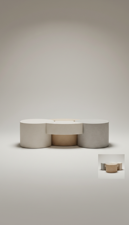 Sculpt coffee table in concrete finish
