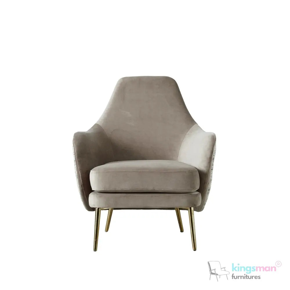 Anaya Cream Bouclé Armchair – Modern Luxury with Stainless Steel Legs and Elegant Design Kingsman Furnitures