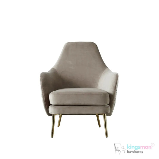 Anaya Cream Bouclé Armchair – Modern Luxury with Stainless Steel Legs and Elegant Design Kingsman Furnitures