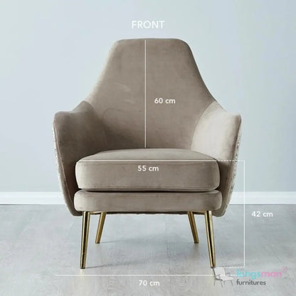 Anaya Cream Bouclé Armchair – Modern Luxury with Stainless Steel Legs and Elegant Design Kingsman Furnitures
