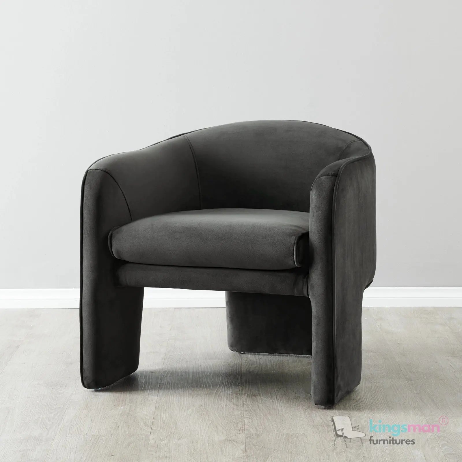 Asther Cream Bouclé Armchair – Contemporary Design with Plush Comfort and Elegant Texture Kingsman Furnitures