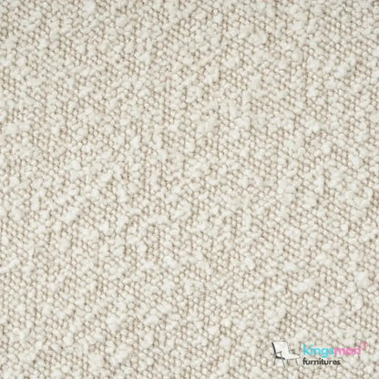 Abel Accent Chair - Tweed Linen & Boucle, Teak Wood, Rattan Back, Removable Cushion, Modern Rustic Comfort Kingsman Furnitures