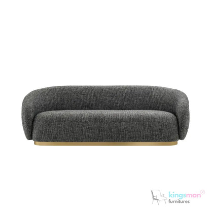 Brok 3-Seater Sofa – Mid-Century Luxe with Bouclé Upholstery & Brushed Brass Base | Ultimate Comfort & Elegance Kingsman Furnitures
