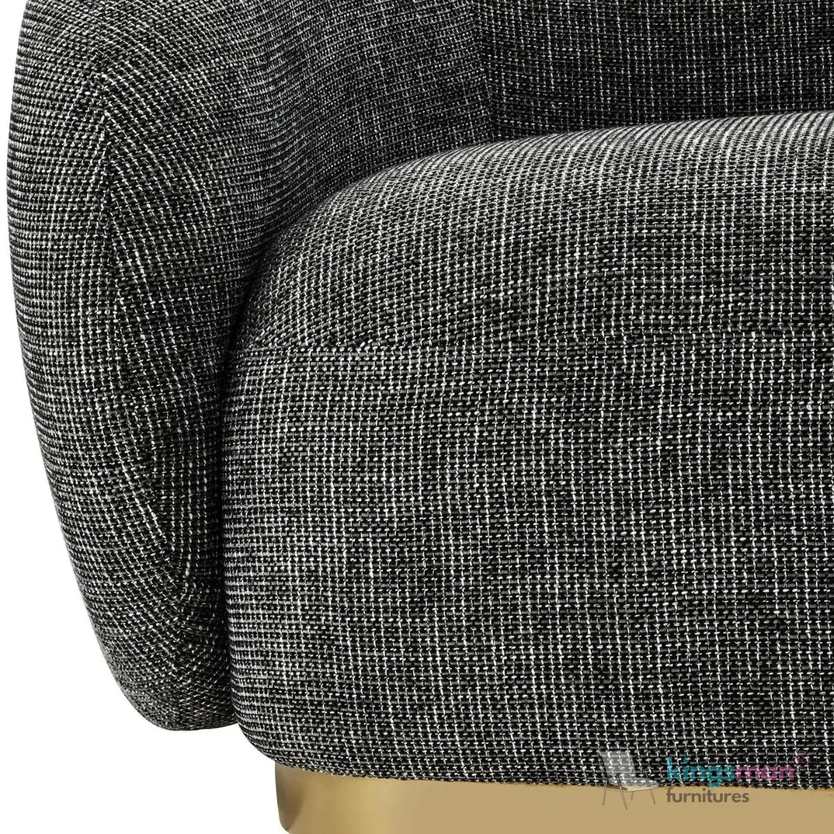 Brok 3-Seater Sofa – Mid-Century Luxe with Bouclé Upholstery & Brushed Brass Base | Ultimate Comfort & Elegance Kingsman Furnitures
