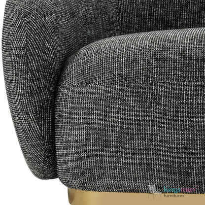 Brok 3-Seater Sofa – Mid-Century Luxe with Bouclé Upholstery & Brushed Brass Base | Ultimate Comfort & Elegance Kingsman Furnitures