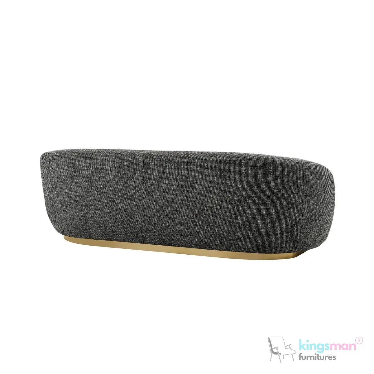 Brok 3-Seater Sofa – Mid-Century Luxe with Bouclé Upholstery & Brushed Brass Base | Ultimate Comfort & Elegance Kingsman Furnitures