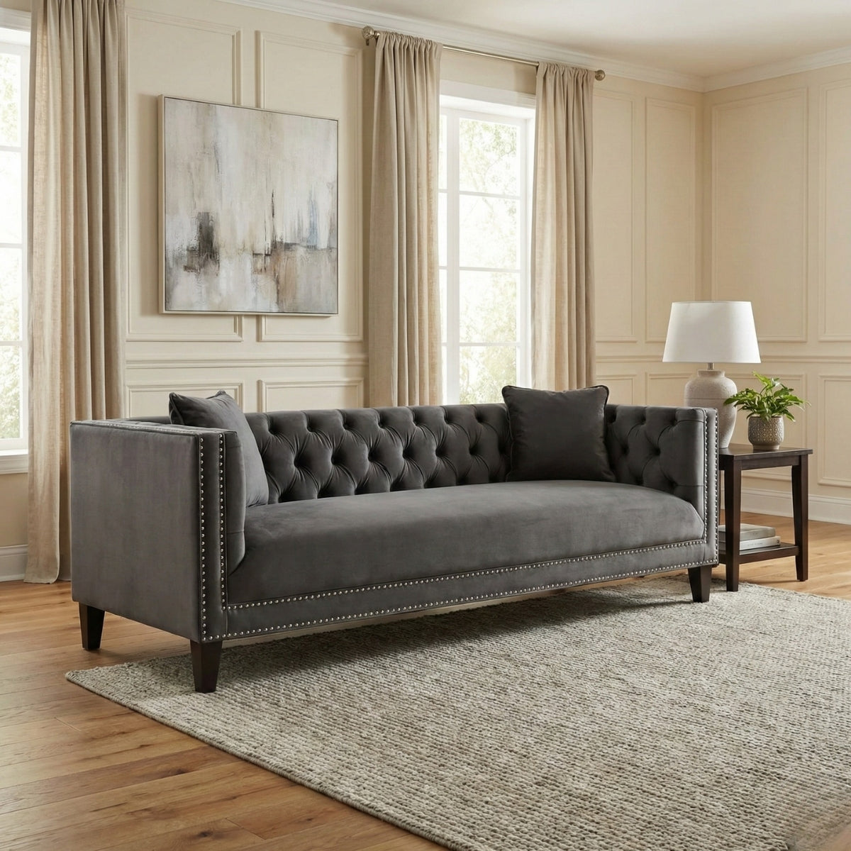 Vogue Tufted 3-Seater Sofa