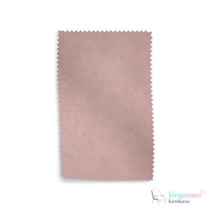Elisa Petite Accent Chair - Buttoned Design in Blush Pink with Teak Wood Legs Kingsman Furnitures