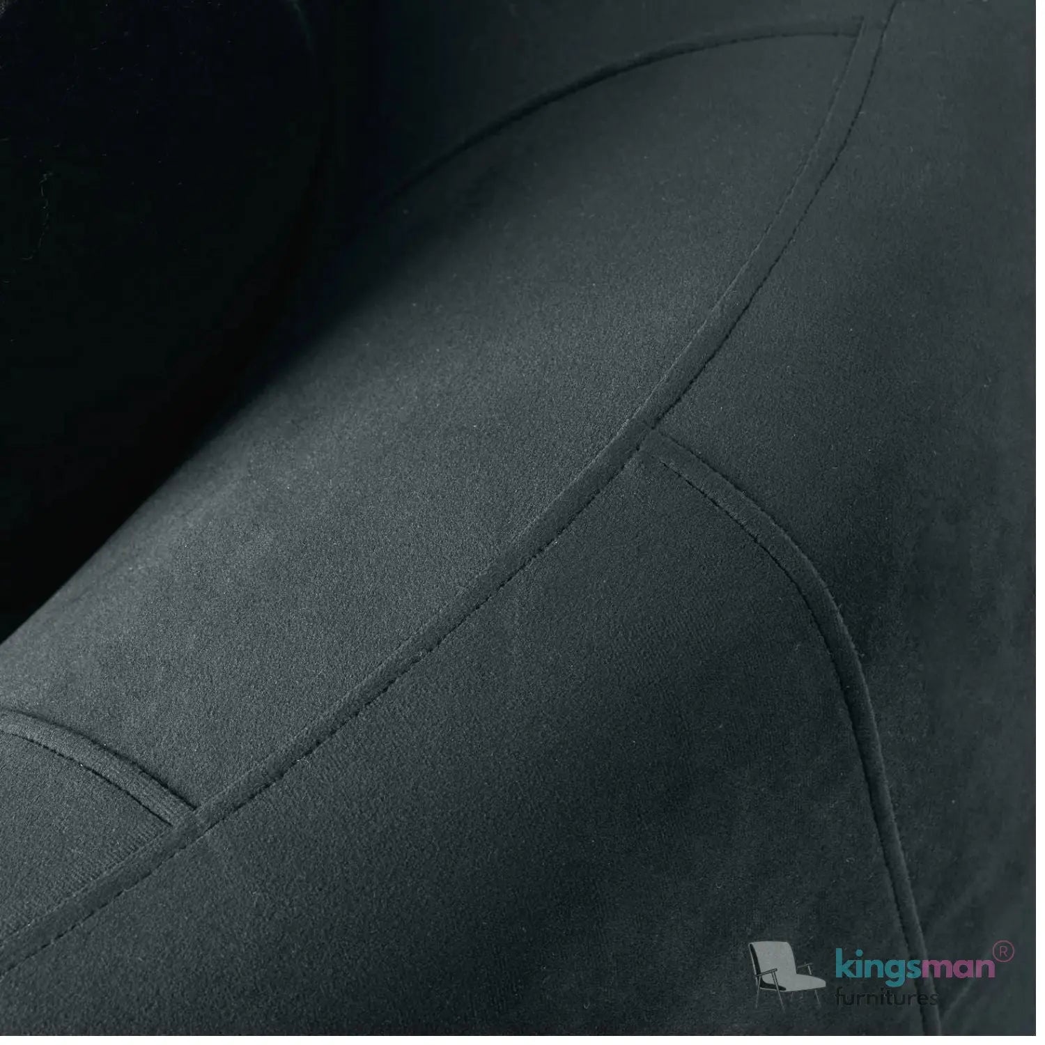 Everbe 2 Seater Sofa - Boucle & Velvet, Mid-Century Luxe, High-Resilience Foam, Meranti Wood Frame Kingsman Furnitures
