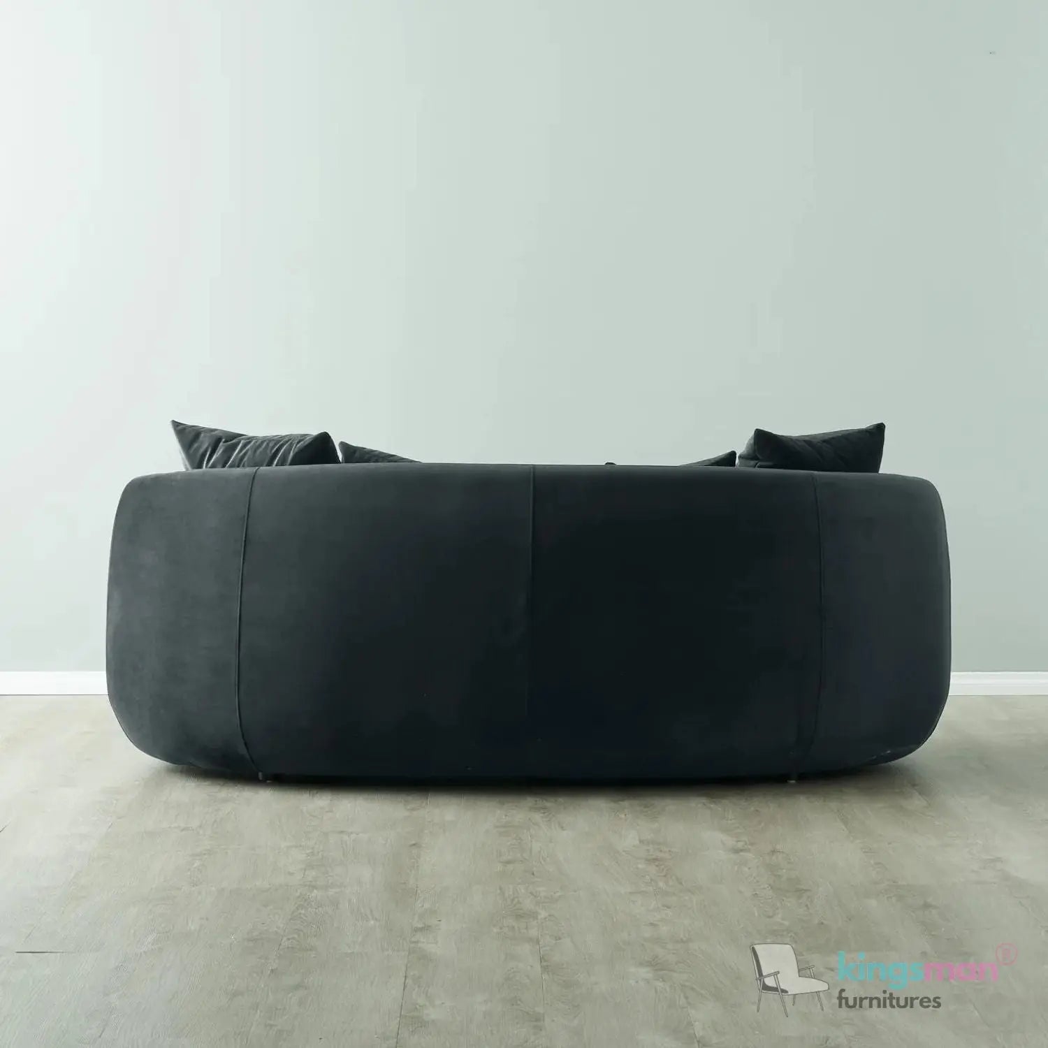 Everbe 2 Seater Sofa - Boucle & Velvet, Mid-Century Luxe, High-Resilience Foam, Meranti Wood Frame Kingsman Furnitures