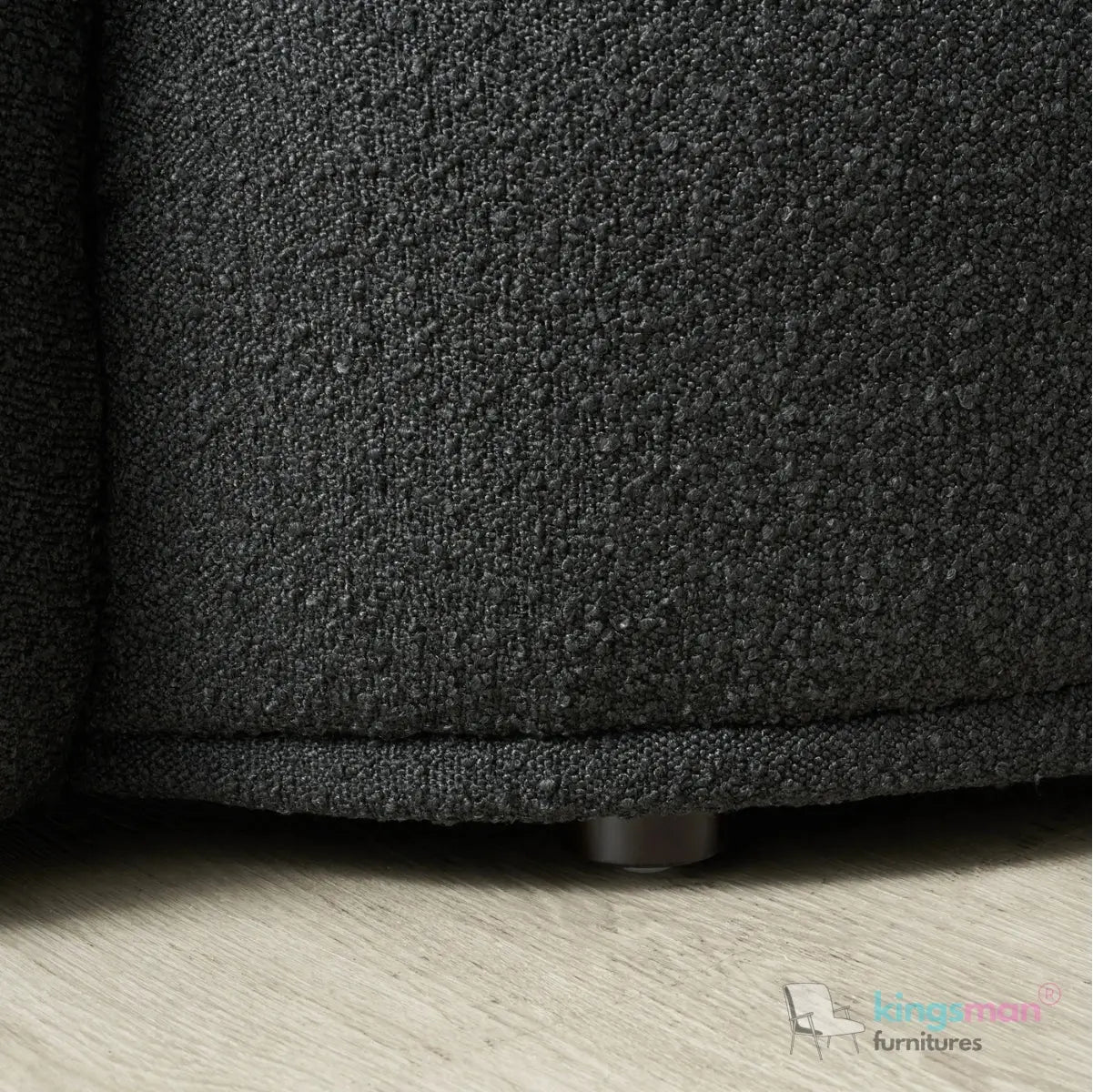 Everbe 2 Seater Sofa - Boucle & Velvet, Mid-Century Luxe, High-Resilience Foam, Meranti Wood Frame Kingsman Furnitures