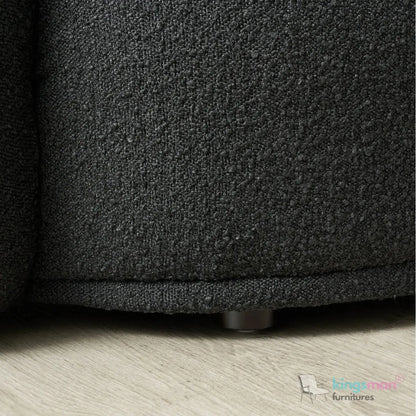 Everbe 2 Seater Sofa - Boucle & Velvet, Mid-Century Luxe, High-Resilience Foam, Meranti Wood Frame Kingsman Furnitures