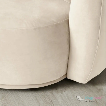 Everbe 2 Seater Sofa - Boucle & Velvet, Mid-Century Luxe, High-Resilience Foam, Meranti Wood Frame Kingsman Furnitures