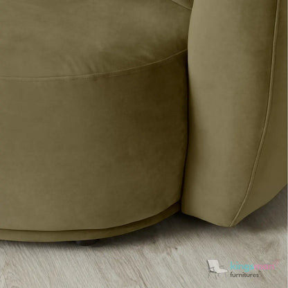 Everbe 2 Seater Sofa - Boucle & Velvet, Mid-Century Luxe, High-Resilience Foam, Meranti Wood Frame Kingsman Furnitures