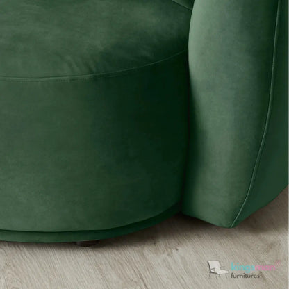 Everbe 2 Seater Sofa - Boucle & Velvet, Mid-Century Luxe, High-Resilience Foam, Meranti Wood Frame Kingsman Furnitures