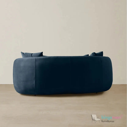 Everbe 2 Seater Sofa - Boucle & Velvet, Mid-Century Luxe, High-Resilience Foam, Meranti Wood Frame Kingsman Furnitures