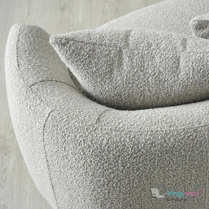 Everbe 3 Seater Sofa - Boucle & Velvet, Mid-Century Luxe, High-Resilience Foam, Meranti Wood Frame Kingsman Furnitures