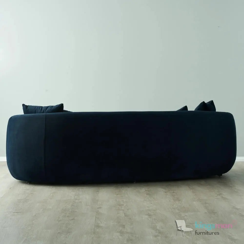 Everbe 3 Seater Sofa - Boucle & Velvet, Mid-Century Luxe, High-Resilience Foam, Meranti Wood Frame Kingsman Furnitures